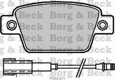 BORG & BECK bbp2325 -  Комплект тормозных колодок, дисковый тормоз